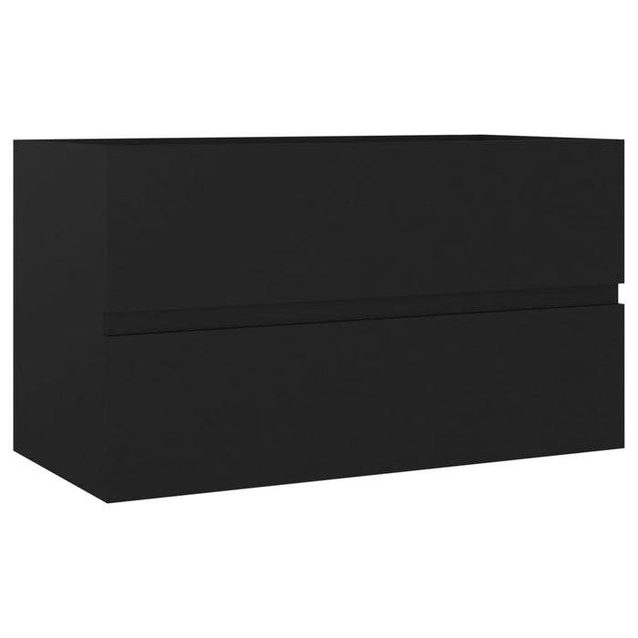 Dulap de chiuvetă, negru, 80 x 38,5 x 45 cm, PAL WALTI