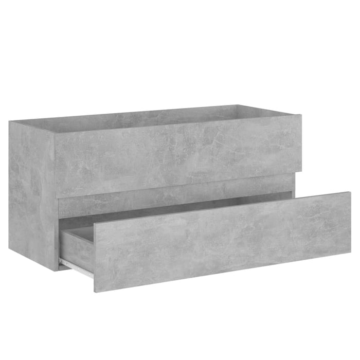 Dulap de chiuvetă, gri beton, 100x38,5x45 cm, PAL - WALTI WALTI