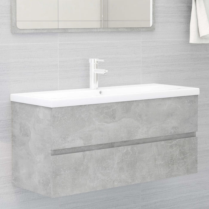 Dulap de chiuvetă, gri beton, 100x38,5x45 cm, PAL - WALTI WALTI