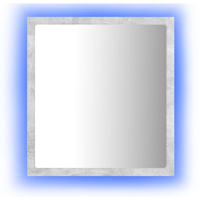 Oglindă de baie cu LED, gri beton, 40x8,5x37 cm, acril - WALTI WALTI