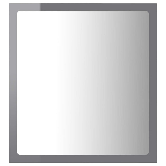 Oglindă de baie cu LED, gri extralucios, 40x8,5x37 cm, acril - WALTI WALTI