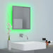 Oglindă de baie cu LED, gri extralucios, 40x8,5x37 cm, acril - WALTI WALTI