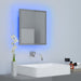 Oglindă de baie cu LED, gri extralucios, 40x8,5x37 cm, acril - WALTI WALTI