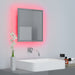 Oglindă de baie cu LED, gri extralucios, 40x8,5x37 cm, acril - WALTI WALTI