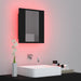 Dulap de baie cu oglindă & LED, negru, 40x12x45 cm, acril - WALTI WALTI