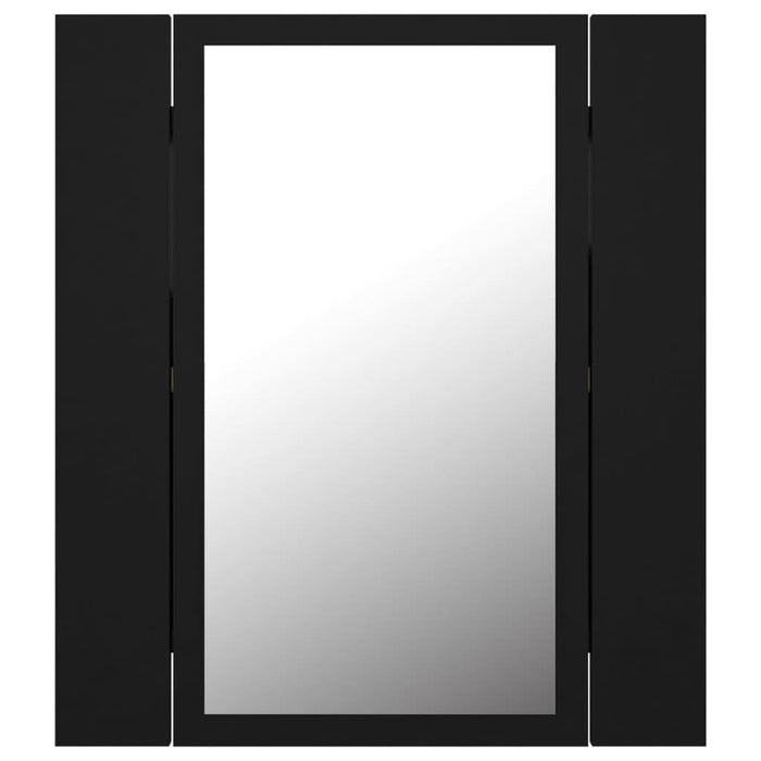 Dulap de baie cu oglindă & LED, negru, 40x12x45 cm, acril - WALTI WALTI