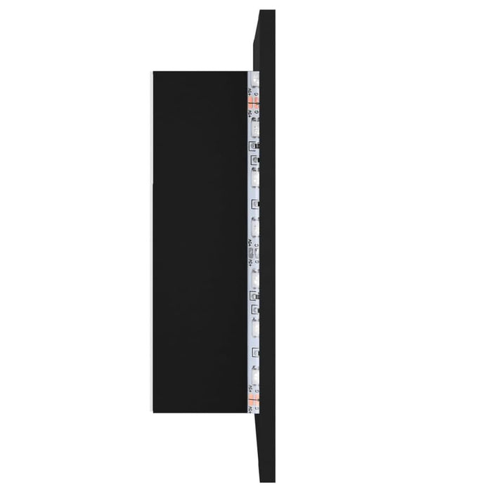 Dulap de baie cu oglindă & LED, negru, 40x12x45 cm, acril - WALTI WALTI
