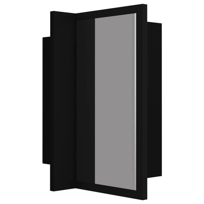 Dulap de baie cu oglindă & LED, negru, 40x12x45 cm, acril - WALTI WALTI