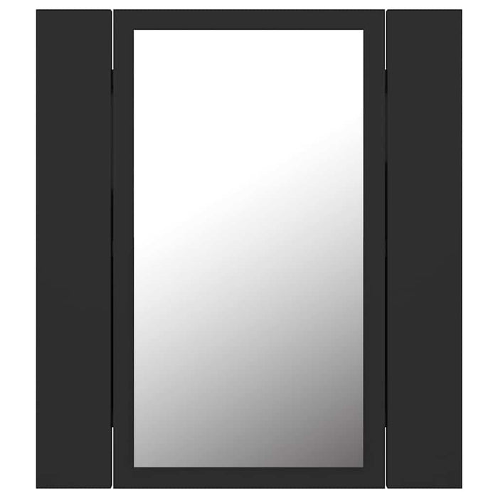Dulap de baie cu oglindă & LED, gri, 40x12x45 cm acril WALTI