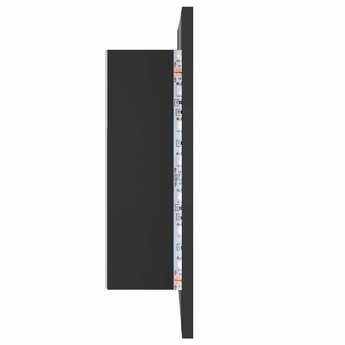 Dulap de baie cu oglindă & LED, gri, 40x12x45 cm acril WALTI