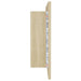 Dulap de baie cu oglindă și LED, stejar Sonoma, 100x12x45 acril - WALTI WALTI
