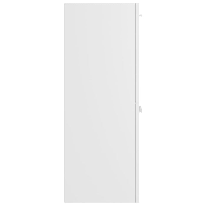 Dulap de baie, alb, 30x30x80 cm, lemn prelucrat - WALTI WALTI