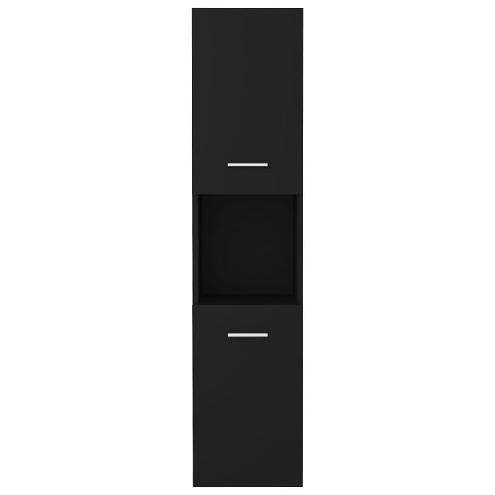 Dulap de baie, negru, 30x30x130 cm, lemn prelucrat - WALTI WALTI