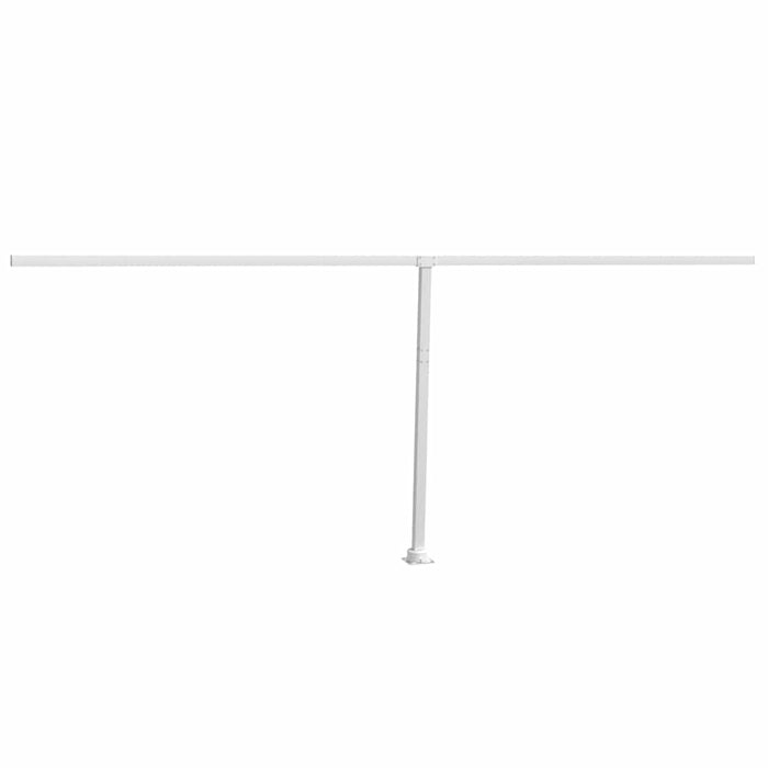 Set stâlp pentru copertină, alb, 600x245 cm, fier WALTI
