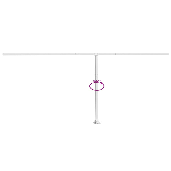 Set stâlp pentru copertină, alb, 600x245 cm, fier WALTI