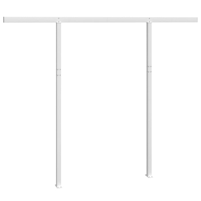 Set stâlp pentru copertină, alb, 300x245 cm, fier WALTI