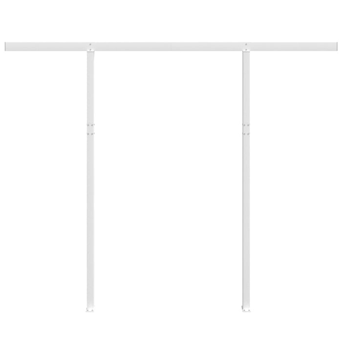 Set stâlp pentru copertină, alb, 300x245 cm, fier WALTI