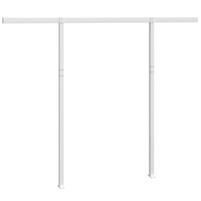 Set stâlp pentru copertină, alb, 300x245 cm, fier WALTI