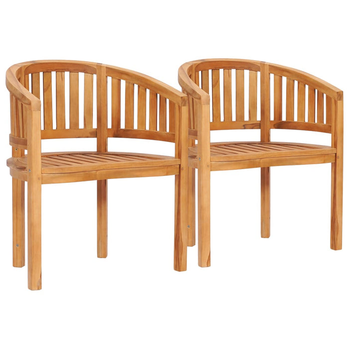 Set mobilier grădină tip banană, 5 piese, lemn masiv de tec - WALTI WALTI
