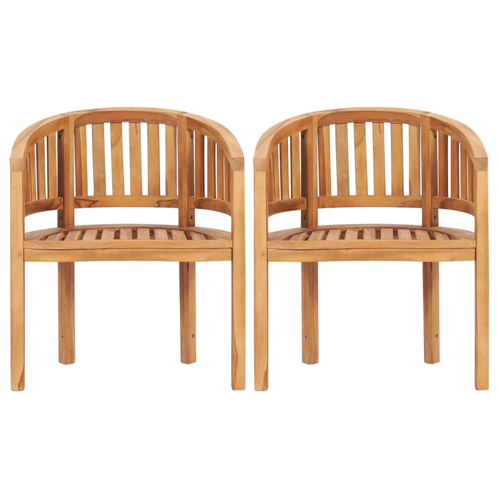 Set mobilier grădină tip banană, 5 piese, lemn masiv de tec - WALTI WALTI