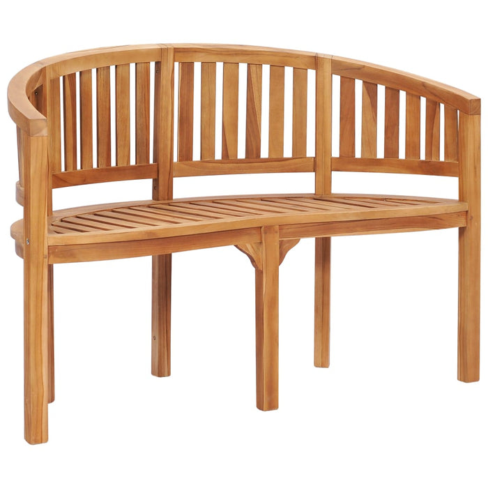 Set mobilier grădină tip banană, 3 piese, lemn masiv de tec - WALTI WALTI