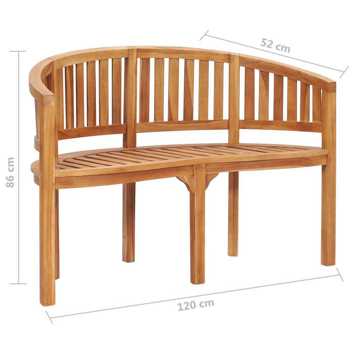 Set mobilier grădină tip banană, 3 piese, lemn masiv de tec - WALTI WALTI