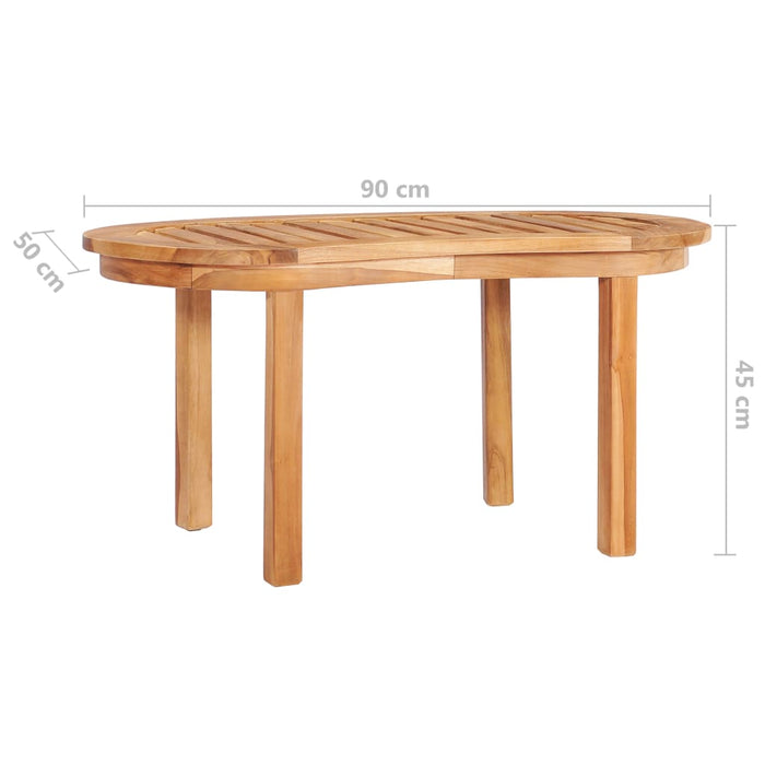 Set mobilier grădină tip banană, 3 piese, lemn masiv de tec - WALTI WALTI