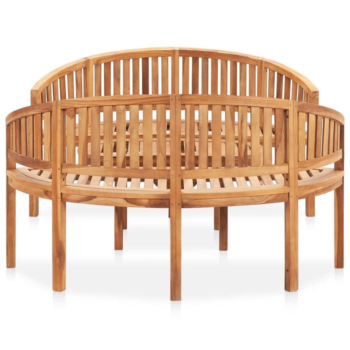 Set mobilier grădină tip banană, 3 piese, lemn masiv de tec - WALTI WALTI