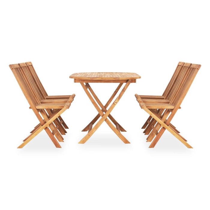 Set mobilier de exterior pliabil, 7 piese, lemn masiv de tec WALTI