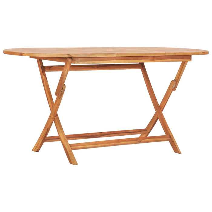 Set mobilier de exterior pliabil, 7 piese, lemn masiv de tec WALTI
