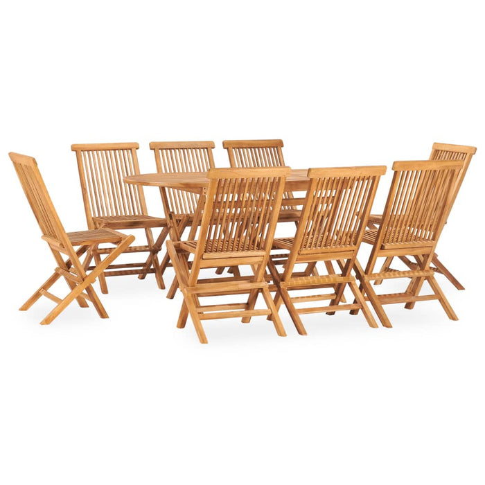 Set mobilier de exterior pliabil, 9 piese, lemn masiv de tec - WALTI WALTI