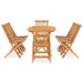 Set mobilier de exterior pliabil, 9 piese, lemn masiv de tec - WALTI WALTI