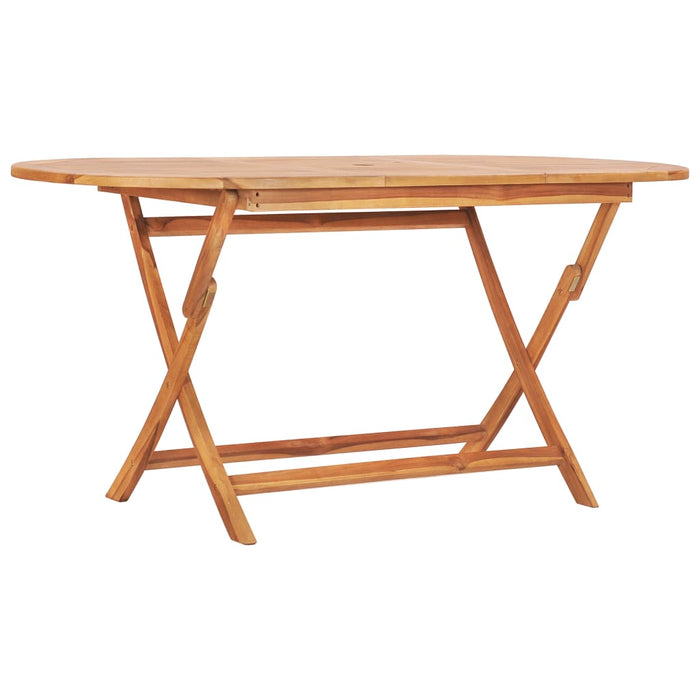 Set mobilier de exterior pliabil, 9 piese, lemn masiv de tec - WALTI WALTI