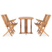 Set mobilier de exterior pliabil, 5 piese, lemn masiv de tec - WALTI WALTI