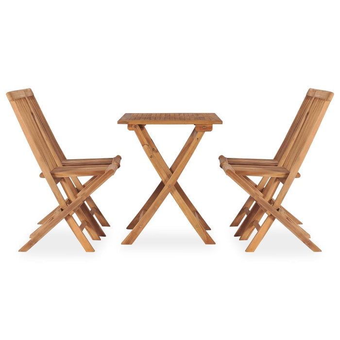 Set mobilier de exterior pliabil, 5 piese, lemn masiv de tec - WALTI WALTI
