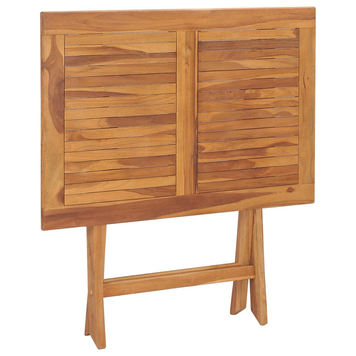 Set mobilier de exterior pliabil, 5 piese, lemn masiv de tec - WALTI WALTI