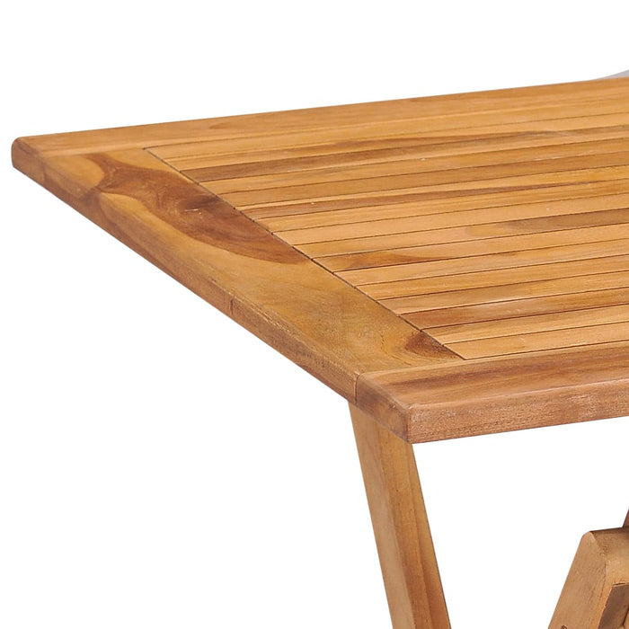 Set mobilier de exterior pliabil, 5 piese, lemn masiv de tec - WALTI WALTI