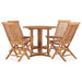 Set mobilier de exterior pliabil, 5 piese, lemn masiv de tec - WALTI WALTI