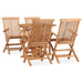 Set mobilier de exterior pliabil, 5 piese, lemn masiv de tec - WALTI WALTI