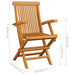 Set mobilier de exterior pliabil, 5 piese, lemn masiv de tec - WALTI WALTI