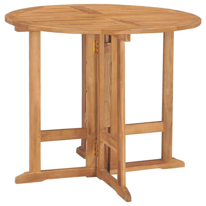 Set mobilier de exterior pliabil, 5 piese, lemn masiv de tec - WALTI WALTI