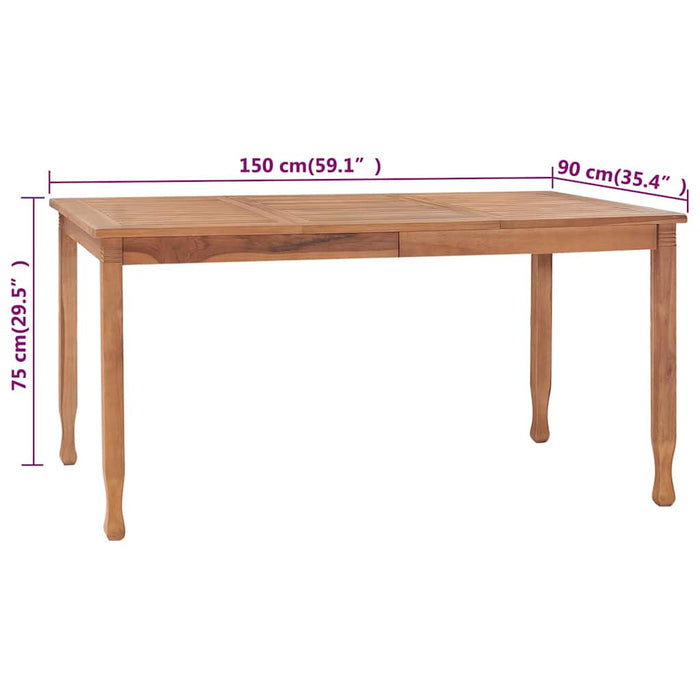 Set mobilier de grădină cu perne, 7 piese, lemn masiv de tec WALTI