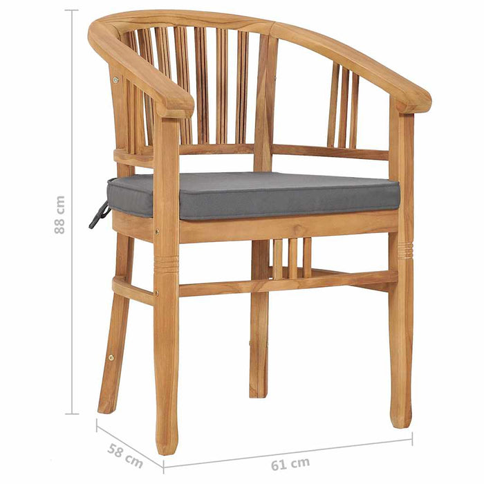Set mobilier de grădină cu perne, 7 piese, lemn masiv de tec WALTI