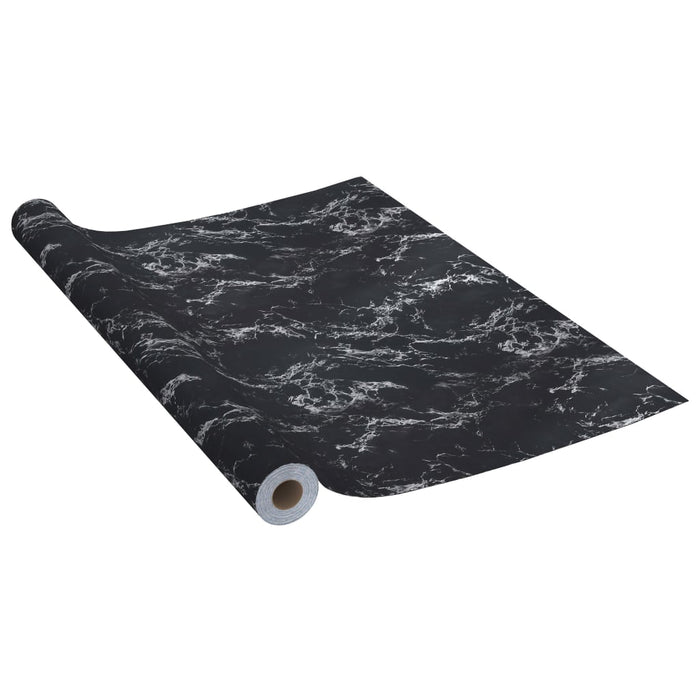 Folie de mobilier autoadezivă, negru piatră, 500x90 cm, PVC - WALTI WALTI