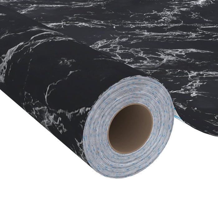 Folie de mobilier autoadezivă, negru piatră, 500x90 cm, PVC - WALTI WALTI