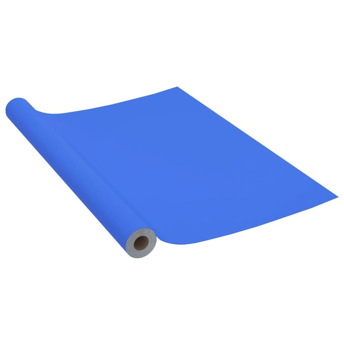 Folie mobilier autoadezivă, albastru extralucios, 500x90cm, PVC - WALTI WALTI