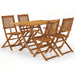 Set mobilier de grădină pliabil, 5 piese, lemn masiv acacia - WALTI WALTI