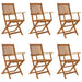 Set mobilier de grădină pliabil, 7 piese, lemn masiv acacia - WALTI WALTI