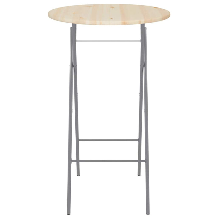 Mese de bar pliabile, 6 buc. 60x113 cm oțel și lemn pin natural WALTI