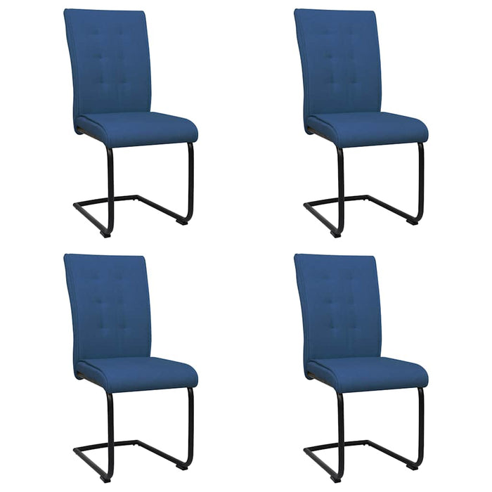 Scaune de bucătărie consolă, 4 buc., albastru, textil WALTI